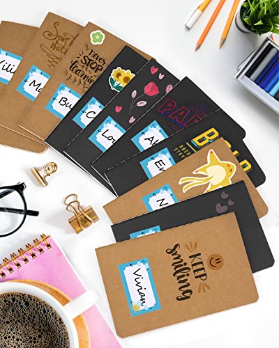 Gwybkq Mini Notepads Bulk 12 Pack Small Journal Pocket Size Notebooks for Kids 3.5 x 5.5 Inches Softcover Memo Pads, 30 Sheets/60 Pages(Black Cover) - color: Black, style: Lined