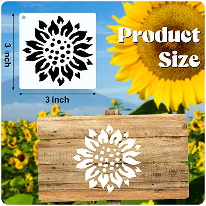 Marspark 72 Pcs Small Stencils for Crafts Reusable 3 Inch Stencils for Painting on Wood DIY Craft Paint Template for Wall Home Decor Card Rock Canvas Drawing Holiday (Flowering Plants) - style: Flowering Plants