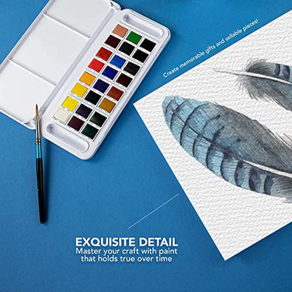 Daler Rowney Half Pan Travel Set, 25 Piece, Assorted Colors