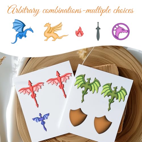 ORIGACH 12 Pcs Dragon Clay Cutters, Dragon Shape Polymer Clay Cutter for Earring Making Legend Animal Themed Clay Cutters for Jewelry Making - style: Dragon