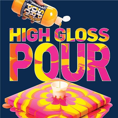 FolkArt Drizzle Disco Dust Glitter Pre-Mixed Fluid Acrylic Pouring Paint, 9 fl oz Premium Paint Perfect for Indoor & Outdoor Arts and Crafts Projects, 61839