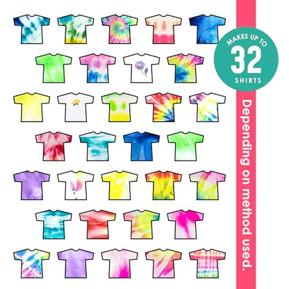 SEI 16 Pack Classic & Neon Tie Dye Spray Kit, Tye Dye Kits for Large Groups, Pre-Mixed Water Based Fabric Dye, Spray Bottle Included, Spray Paint for Clothes - color: Classic & Neon 16 Pack