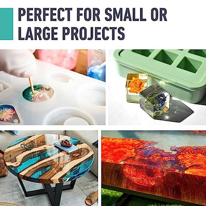 Beast Bond Epoxy Resin 2 Gallon Kit, High-Performance Table Top Epoxy Resin, Self-Leveling, Minimal Bubbles, Clear, Glossy, UV Resistant, Perfect for Table Tops, Crafts. DIY & Pro Number 1 Choice | High-Performance, Self-Leveling, Minimal Bubbles, Clear G