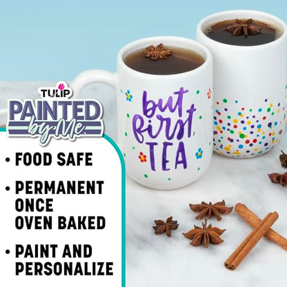 Tulip Painted by Me Ceramic Painting Kit, 4 Mugs - color: Mugs