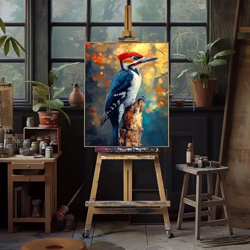 Natuyalo Bird Paint by Numbers Kit for Adults Beginner Animal DIY Painting Kits for Adults - Linen Canvas, Acrylic Pigment, 3 Paint Brushes, Waterproof Durable, Frameless, 16x20 Inch - color: PIC-09