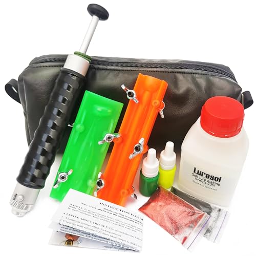 Starter Kit Aluminum Injector 1.5 oz / 45 ml for Soft Plastic Plastisol Fishing Bait Baits Mold Molds Form Lure Tackle Making With Locking Nozzle on the end of Injector Gift for Fisherman