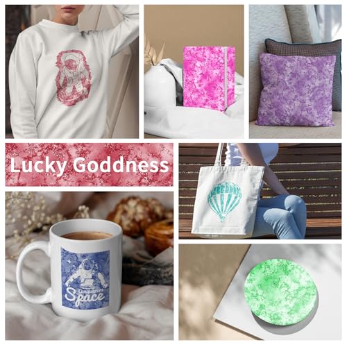 Glitter Marble Sublimation Transfer Ink Sheets for Sublimation Blanks Mug Tumbler T-Shirt Tote Bag,12 Sheets 12x12inch - color: Glitter Marble