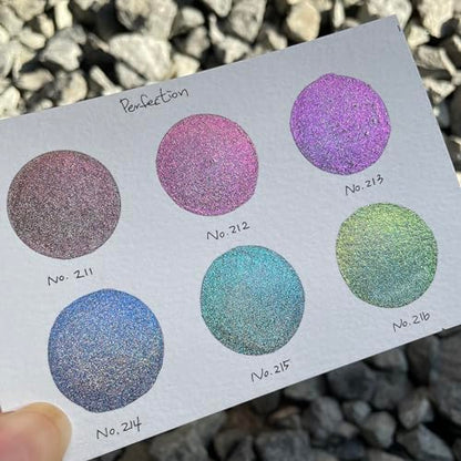 IUILE Handmade Watercolor Paints - Perfection Quarter Pan Set (6 colors) - color: Perfection