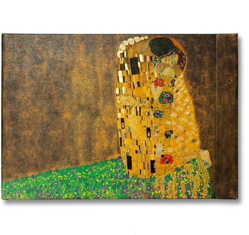 Magnetic Hardcover Drawing Pad – 9x12 in (A4) Ultra-Smooth Thick Marker Paper 150 GSM, 70 Tear-Out Sheets, Sketch Pad for Pen and Ink, Artist Sketch Book (The Kiss) - color: Gustav Klimt – “The Kiss”, size: A4 (9x12)