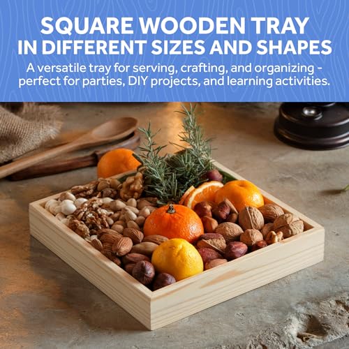 Wood Canvas Panel Cradled 12 x 12 inch, Pack of 6 Blank Framed Wood Signs for Painting, Shadow Box, & Tray Crafts, by Woodpeckers - size: 12 x 12 inch
