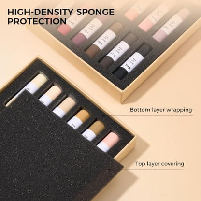 LIGHTWISH 36-Color Soft Pastels Set for Artists, Beginners & Adults - Non-Toxic, Vibrant Drawing Pastel Sticks for Art Sketching & Shading-Skin Tone