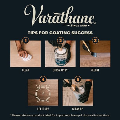 Varathane Water-Based Crystal-Clear Ultimate Polyurethane | Interior Wood Protection | Fast Dry Time | Easy Clean Up | Satin | Quart - color: Satin, size: 1 Quart (Pack of 1)