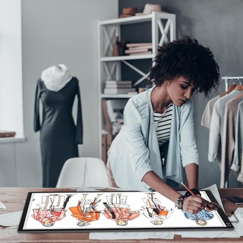 TOHETO Rechargeable A1 Light Pad 35.4”x23.6”, Extra Large LED Light Board for Diamond Painting, 3-Color Modes Light Box, Diamond Art Light Table, Lightbox for Tracing and Drawing, Sketching, Artists - style: A1 Rechargeable
