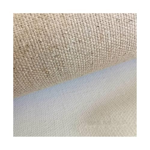 Cotton Canvas Roll, Canvas Roll for Painting Cotton Linen Blend Primed Acid-Free 48cm x 5m 330-550gsm(400gsm Medium) - color: 400gsm Medium