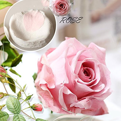 KALAIEN 3D Rose Petals Shape Silicone Fondant Mold Chocolate Molds Candy Molds Veining Petal Sugar Flower Making Tool - color: Rose Silicone
