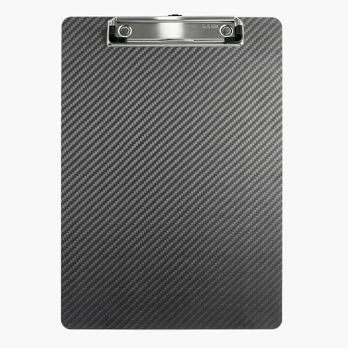 Carbon Fiber Clipboard with Pen Holder,Dry Carbon Fiber Clipboard with 304 Stainless Steel Low Profile Clip,3k Twill Carbon Clip Board 8.5×11 A4 Letter Size - color: 304 Stainless Steel Clip, size: 9.4*12.6*0.06inch+1Clip