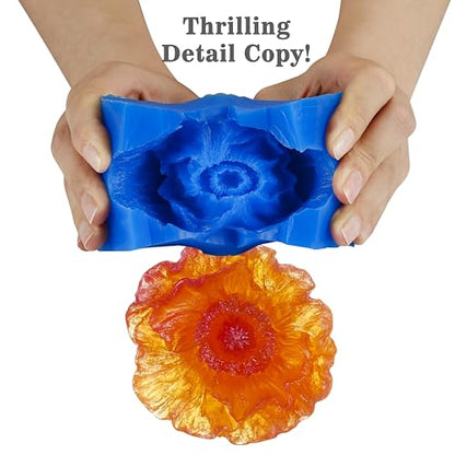 BBDINO Silicone Mold Making Kit, Liquid Silicone for Molds Making 30A Sapphire Blue, High Strength Silicon Rubber 4.4 lbs, 1:1 by Volume Ideal for Mold Casting of Resin/Jewelry/Candle/Concrete/Plaster - size: Sapphire Blue 70.6 Oz