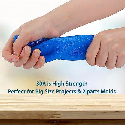 BBDINO Silicone Mold Making Kit 30A 4.4 lbs Translucent, High Strength Liquid Silicone Rubber for Molds Making,1:1 by Volume Ideal for Casting Resin/Silicon/Soap/Concrete Molds - size: Translucent Clear 70.6 Oz