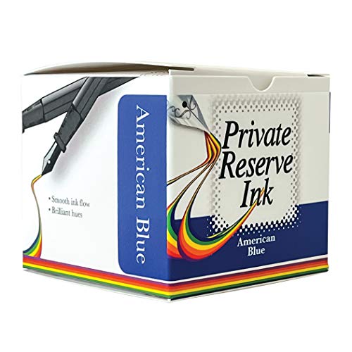Private Reserve Premium Fountain Pen Ink, 60ml Bottle, American Blue | Premium fountain pen ink with smooth flow, rich color, and reliable everyday writing performance. - color: American Blue