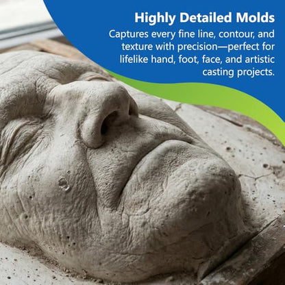 Perfect Mold Alginate Molding Material, Non-Toxic Mold Making Powder for Life Casting, Hand Casting, Baby Footprints, Face & Body Molds, USA Made, 6 x 1.5 lb Bag - size: 9Lb
