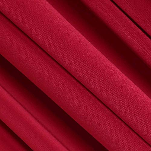 FabricLA Rayon Jersey Spandex Fabric by The Yard | Knit Spandex Fabric | 60" Wide - 240GSM | 4 Way Stretch Fabric | Soft Stretchy Fabric Material for Sewing, Clothing, Apparel, Tshirts | 1 Yard - Red - color: Red, size: 1 Yard Pre Cut