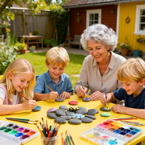Simetufy 100Pcs 2"-3" River Rocks for Painting Bulk, Flat & Smooth Natural Stones for Arts & Crafts, Kindness, Decoration for Kids & Adults - size: 2-3in -100pcs