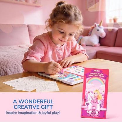 JoyCat Pocket Paint with Water Coloring Books for Kids, Art & Craft Activity Toy Set, Creative Travel & Home Painting Kit, Gifts for Girls & Boys Ages 3-8 (Magical Pony) - style: 1 Pack - Magical Pony