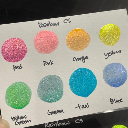 IUILE Handmade Watercolor Paints - Rainbow CS Quarter Pan Set (8 colors) - color: Rainbow CS