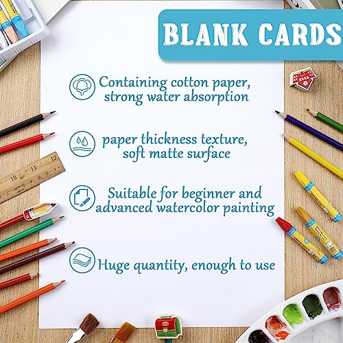 Spiareal 100 Sheets 11 x 15 Inch Watercolor Paper Bulk 140 Lb/300 GSM White Construction Paper Cold Press Blank Cotton Art Paint White Color Pad Artists Drawing Christmas Cards - size: 11 x 15 Inch