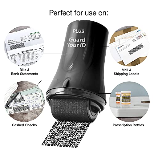 Guard Your ID Wide Advanced Roller 2.0 Identity Theft Prevention Security Stamp Black - color: Black, size: wide