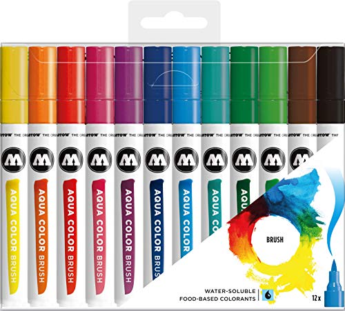 Molotow Aqua Color Brush Set marker MO200490 - style: Case Basic Set 1