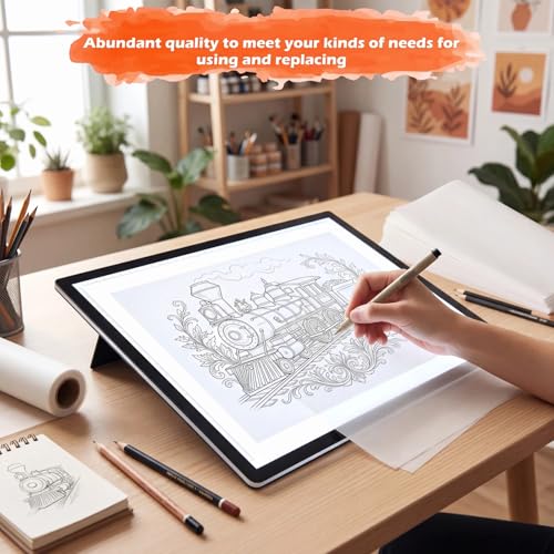 Epakh Tracing Paper 120 Sheets, 9 x 12 Inch Tracing Paper for Drawing, Transparent Vellum Papers Translucent Trace Pad for Pencil Sketching Drawing DIY Crafts Painting Wax Printing Calligraphy - size: 9 x 12 Inch