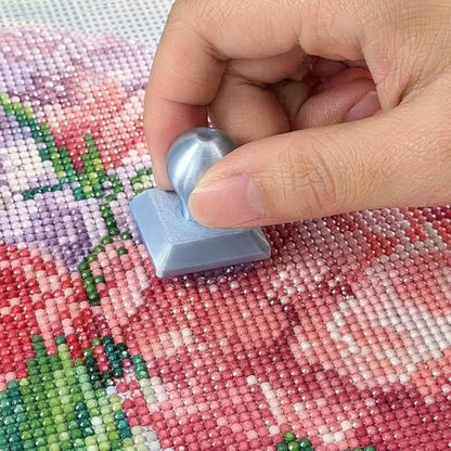 Diamond Art Painting Embossing Roller 3D Printing Diamond Art Painting Seal Press Diamond Art Painting Roller Tool Set for Multi-Color Square & Circular Drills (Sky Blue) - color: Sky Blue