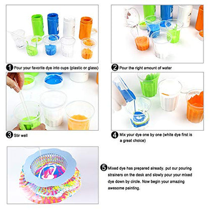 11” Rotate Turnable Sculpting Wheel with Acrylic Pouring Strainers Scraper Cone Painter Support Stands Gloves Painting Tools Unique Pattern Train Art Supplies-20 P
