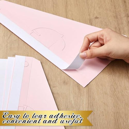 Marspark Poster Stand Self Stick Easel Back Poster Board Stand Convenient Peel and Stick Self Adhesive Easels Display Cardboard Sign (12 Inch,Light Pink,12 Pack) - color: Light Pink, size: 12 Inch