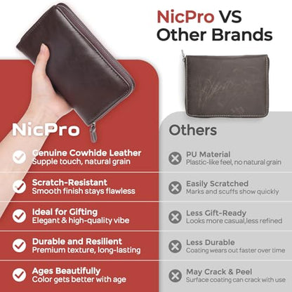 Nicpro 30PCS Silver Metal Mechanical Pencils Set in Leather Case, Art Drafting Pencil 0.5, 0.7, 0.9 mm, 2mm Lead Pencil Holder for Sketching Drawing With 16 Tube (6B 4B 2B HB 2H 4H Colors)Lead Refill - color: Silver
