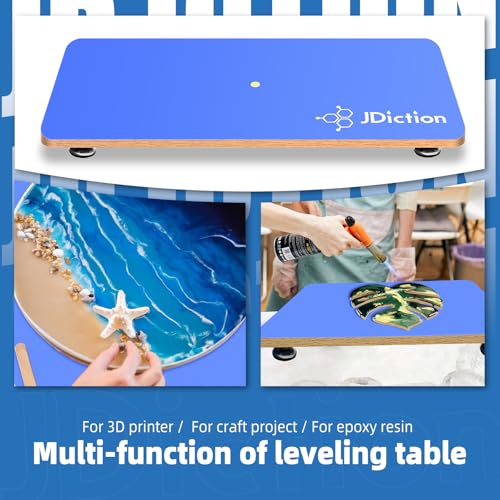 Resin Leveling Table for Epoxy - 16''x 12'' Resin Leveling Board Nonstick Surface, Adjustable Height & Angle Feet, Multipurpose No Installation Required Board for Crafting & Art - size: Large