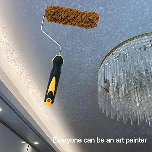 Texture Paint Rollers, Texture Pattern Paint Roller Brush | Decorate for Wall Painting Tool | Texture Sponge Paint Roller | Decor Art Painting Roller for Home Wall