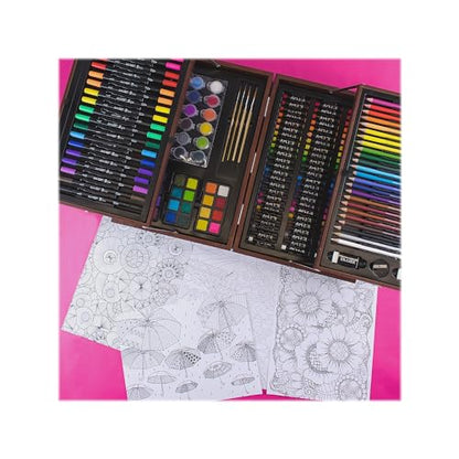 Art 101 Deluxe Art and Doodle Art Set, Assorted Colors, 168 Pieces (53168)