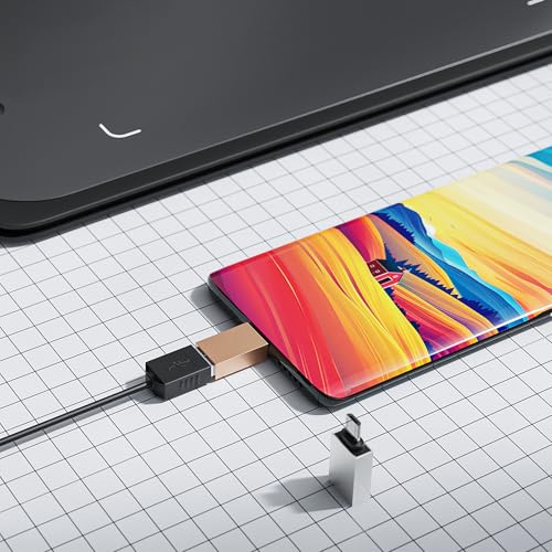 UGEE Drawing Tablet Graphics, M708 V2 Upgrade PC&Computer&Android Device,10x6 Inch Ultra Thin Large Graphic for PC, Pad with 8 Hot Keys Upgrade 16384 Level Battery-Free Stylus for Unleash Creativity - style: Wired M708 V2 Android