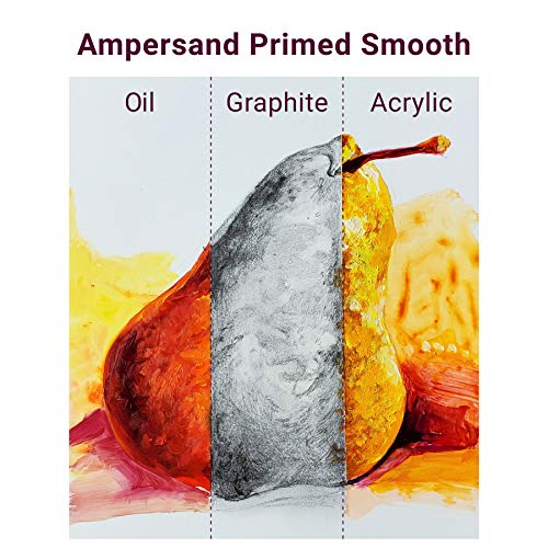 Ampersand Art Supply Primed Smooth Artist Panel | 9" x 12" | 7/8" Cradled Profile | Gessoed Wood Painting Panel for Oil, Acrylic & Mixed Media | Canvas Board & Wood Panel Alternative - color: 7/8" Cradled Profile, size: 9" x 12"