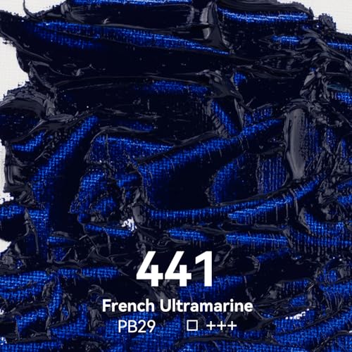 PHOENIX French Ultramarine Oil Paint - 40ml / 1.35 Fl oz. Single Tube - Artist Quality Oil Based Paint for Professionals - color: French Ultramarine