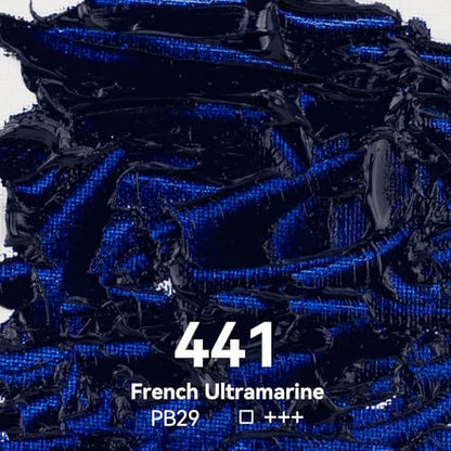 PHOENIX French Ultramarine Oil Paint - 40ml / 1.35 Fl oz. Single Tube - Artist Quality Oil Based Paint for Professionals - color: French Ultramarine