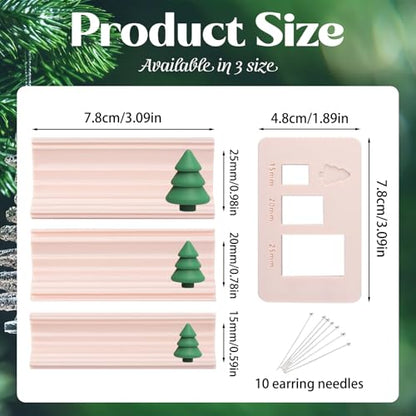 Polymer Clay Bead Roller Set, Christmas Tree Bead Roller Polymer Clay Roller for Jewelry Crafts, Clay Tools and Supplies Gift for Artists,15/20/25mm - color: Christmas 2