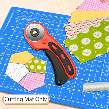 DIYSELF Cutting Mat 8in×6in, Self Healing Cutting Mat, A5 Rotary Cutting Mats for Crafts Sewing Hobby Fabric Project, 5-Ply Craft Cutting Board Double Sided, Craft Mat, Matting & Mounting Materials - color: Blue, size: 8"L x 6"W