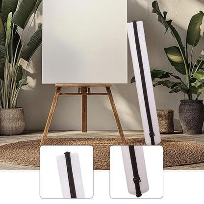 Expandable Poster Tube Painting Tube Waterproof Portable Document Storage Container Drawing Carrying Case for Draftings, White