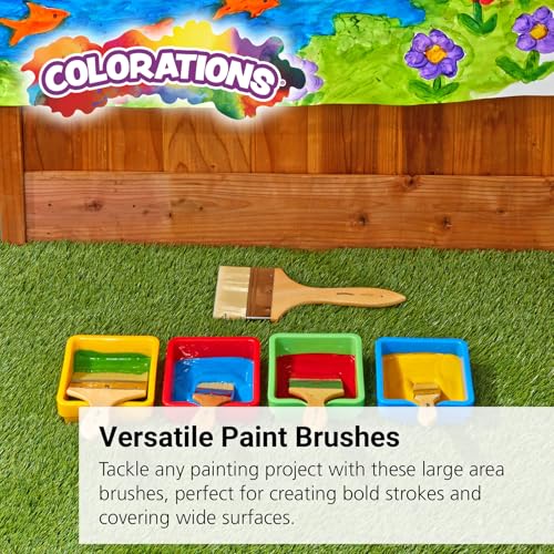 Colorations Large Area Paint Brushes - Set of 5 Sizes