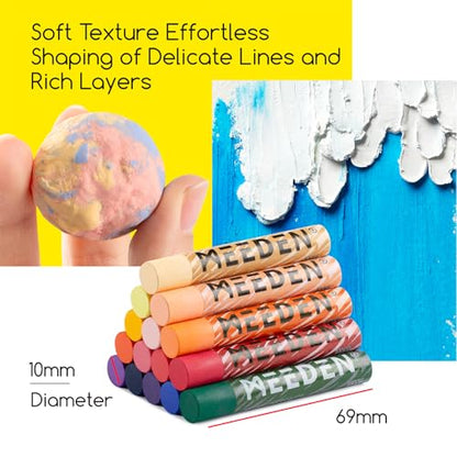 MEEDEN Soft Oil Pastels Set: 72 Vibrant Colors Oil Pastels for Artists Beginners Adults - Smooth Oil Pastel Crayons for Art Supplies, Painting, Drawing, Blending, Layering, Shading - style: 72 Colors