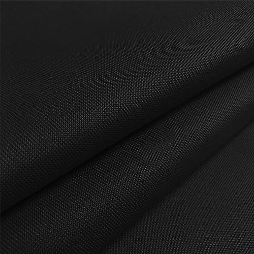 Foreate Waterproof Canvas Fabric by The Yard 600D Upholstery Fabric for Chairs 58" Wide Indoor Outdoor Water Resistant Canvas Polyester Material Sewing DIY Cloth, 15 Yards Black - color: Black, size: 15 Yards 58" x 540"