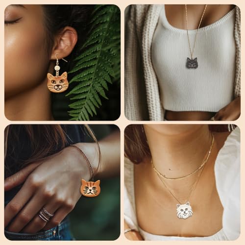 ORIGACH 20 Pcs Small Stud Cute Cat Polymer Clay Cutters Set Earring Clay Cutter DIY Craft Supplies for Earring and Jewelry Making - style: Cat